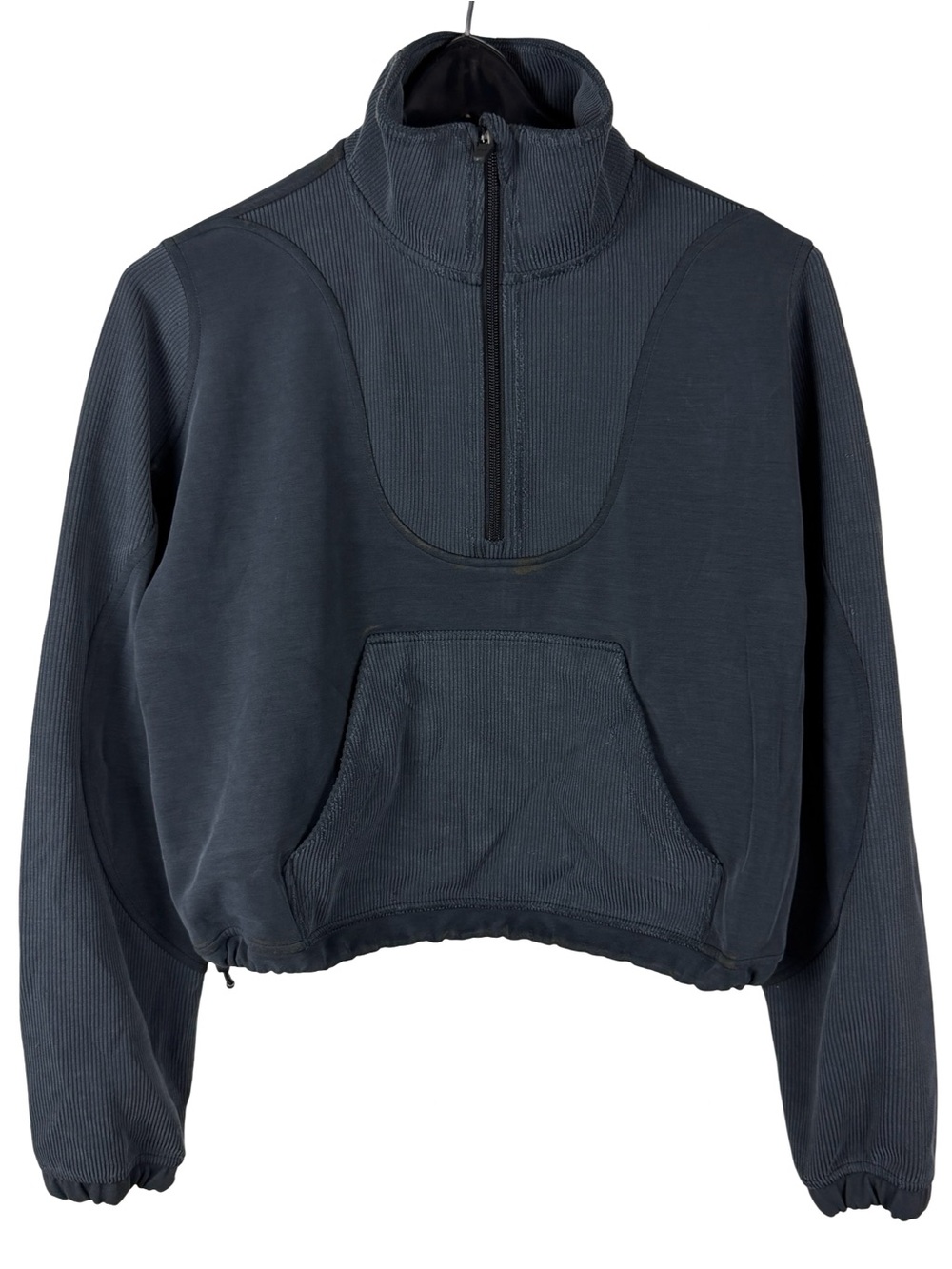Women’s Lululemon Athletica Cropped Scuba Pullover Grey Sweatshirt Size 6